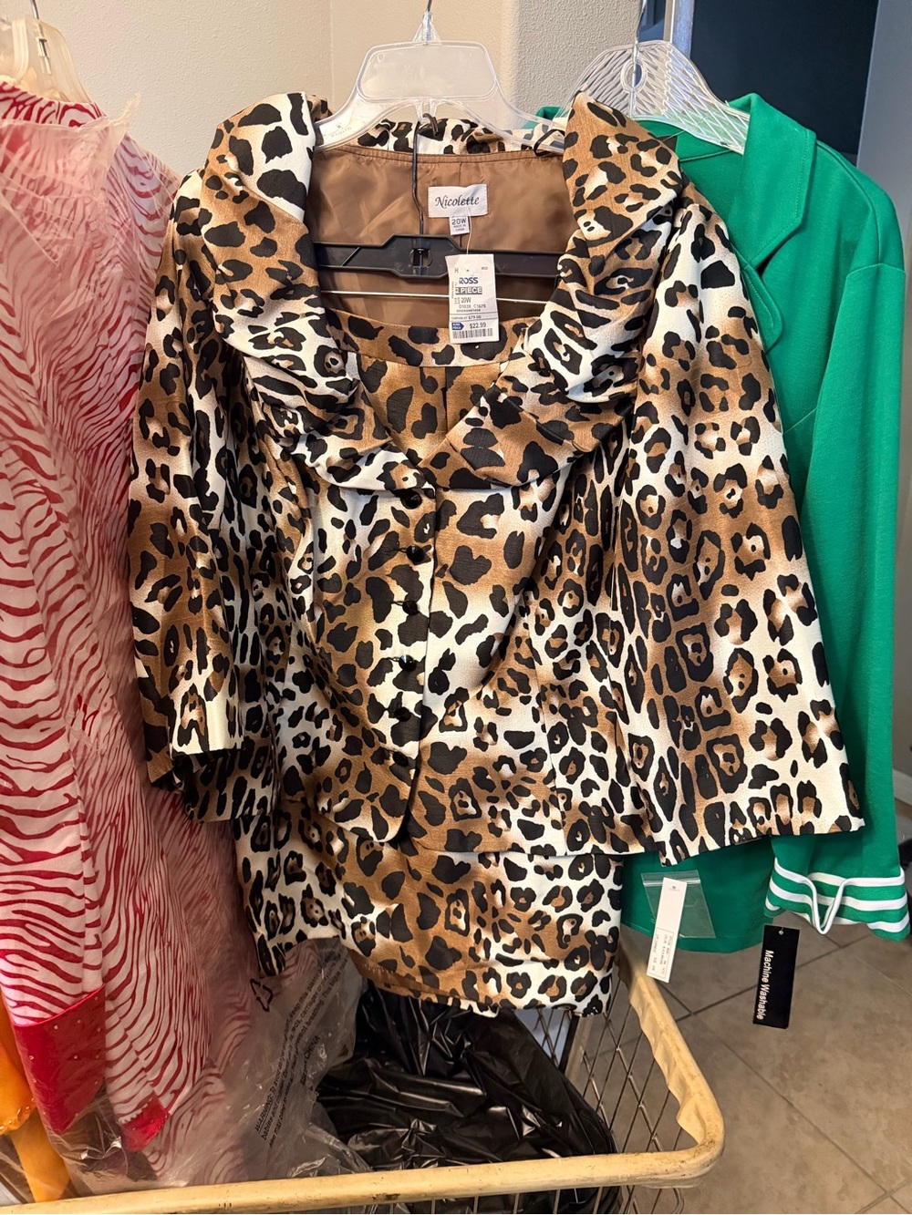 Nicola Leopard Print Skirt Set - Brown/Black